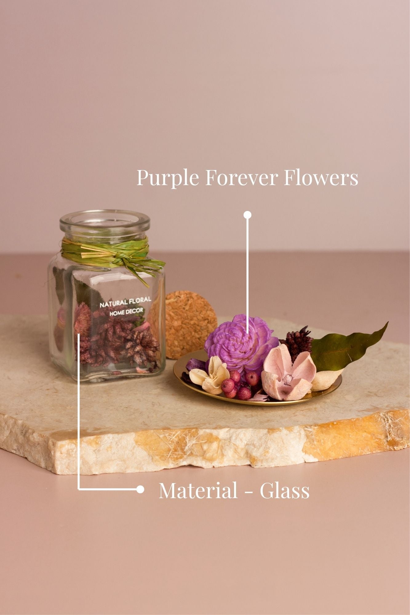 Purple Bloom Glass Potpourri