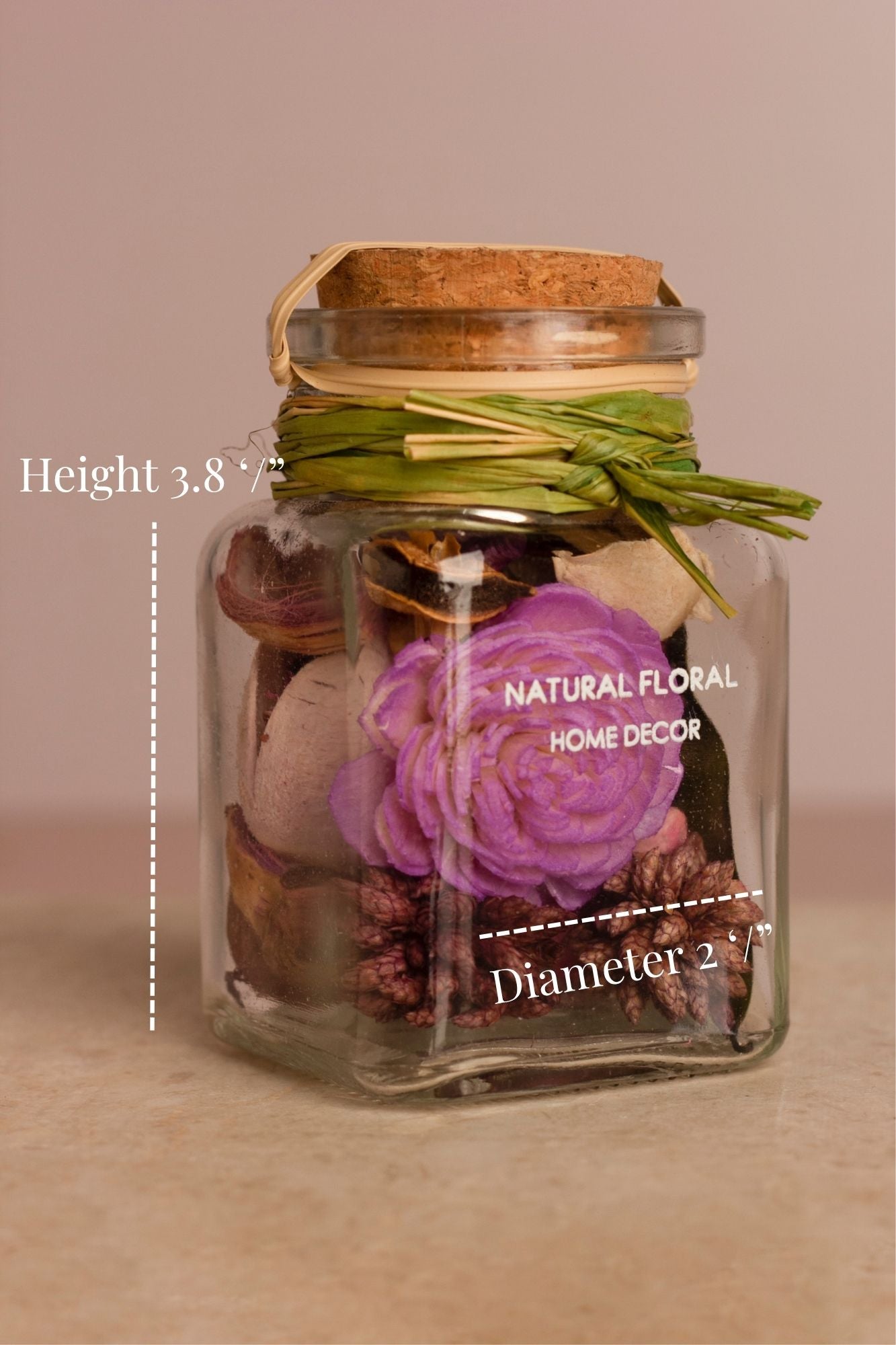 Purple Bloom Glass Potpourri