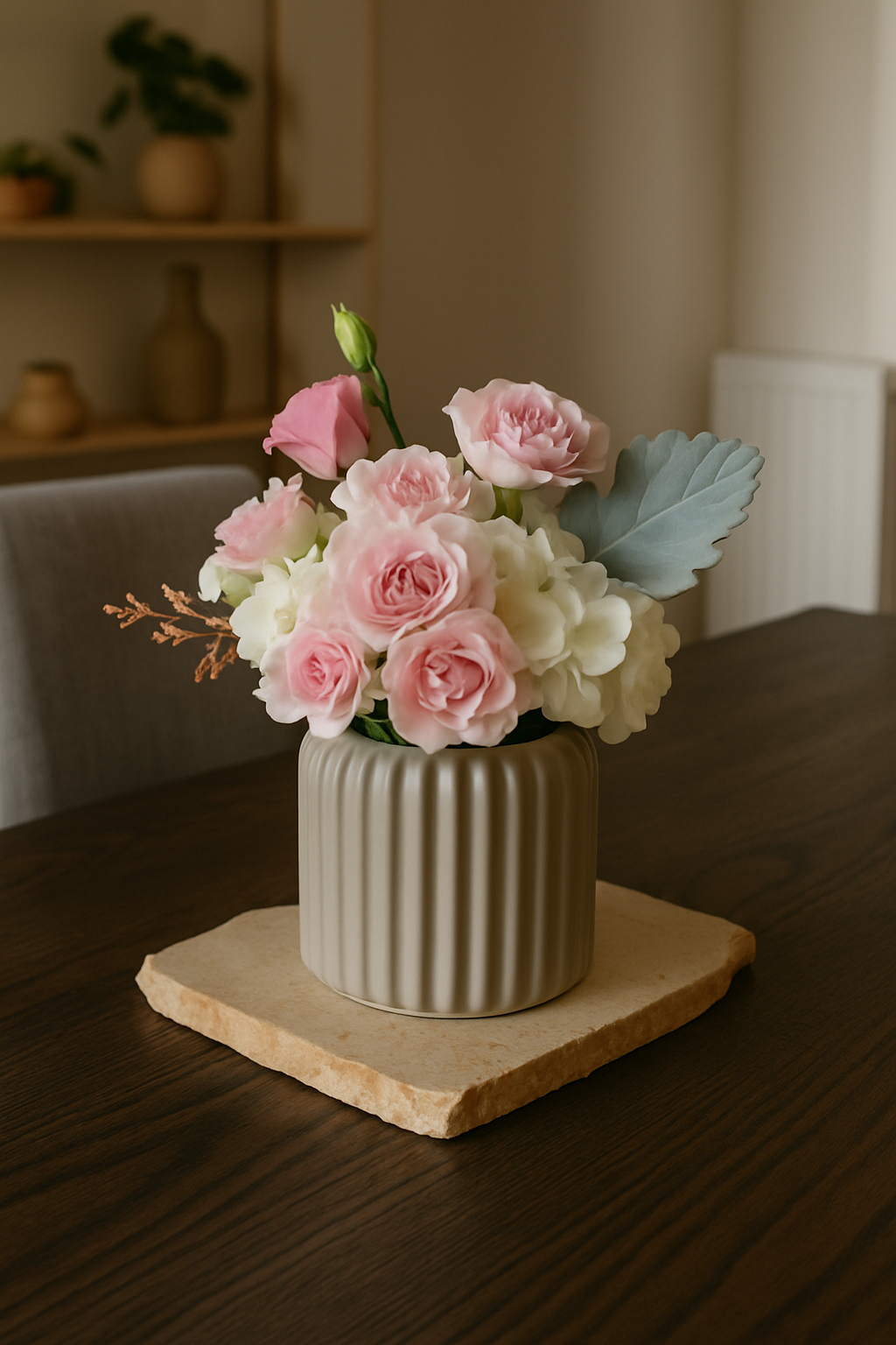 Misty Grey Ceramic Planter