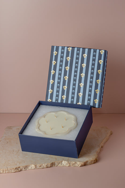 Marble Floral Multiwick Candle