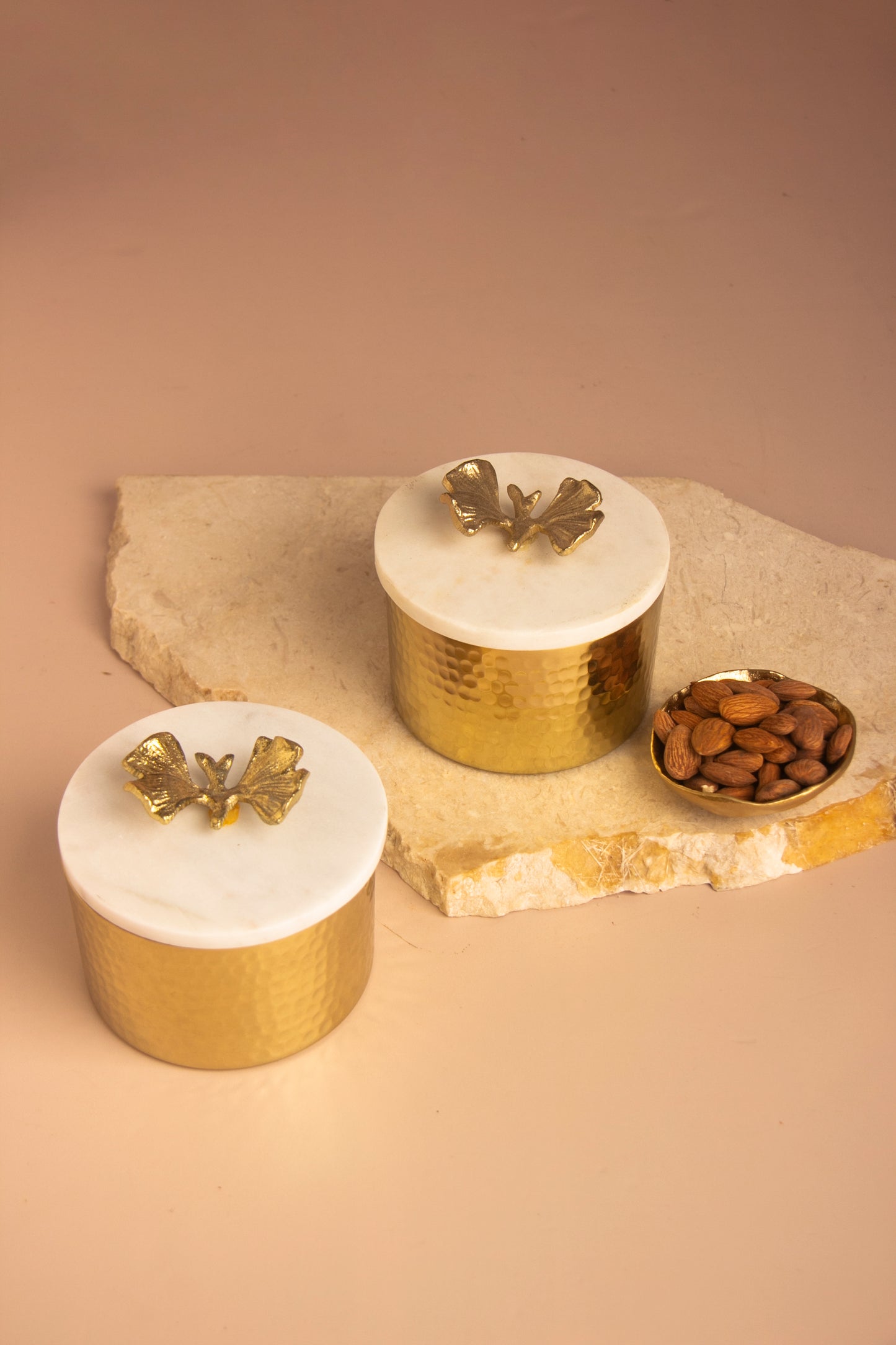 Aurora Luxe Jar with Marble lid - Set of 2