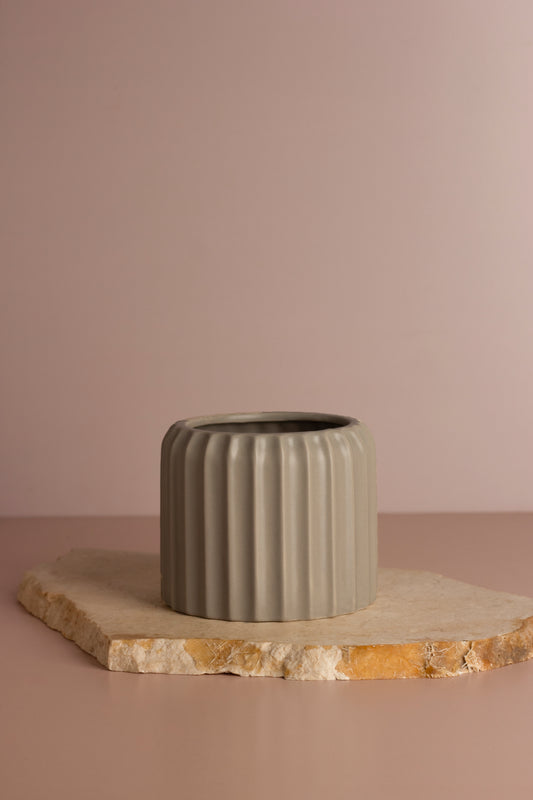 Misty Grey Ceramic Planter