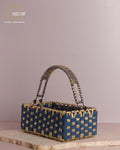 Azure Gold Rectangle Basket