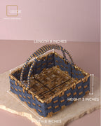 Azure Gold Square Basket