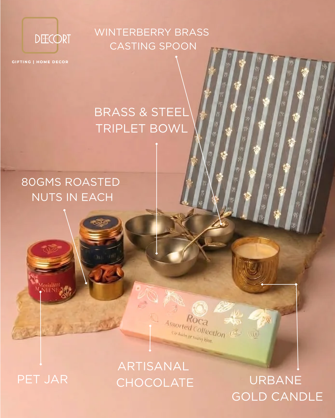 The Winterberry Brass & Gold Luxury Gift Box