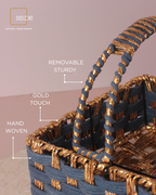 Azure Gold Square Basket