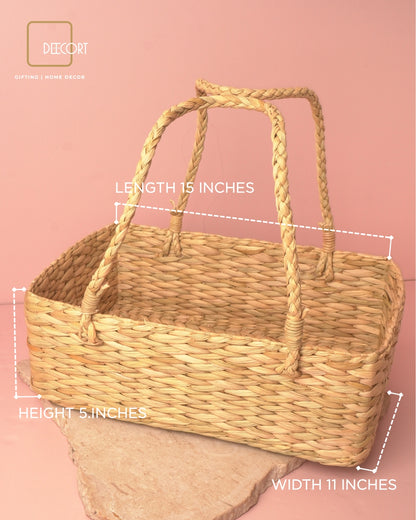 Harvest Weave Rectangle Basket