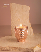 Rose Sculpted Glass Candle