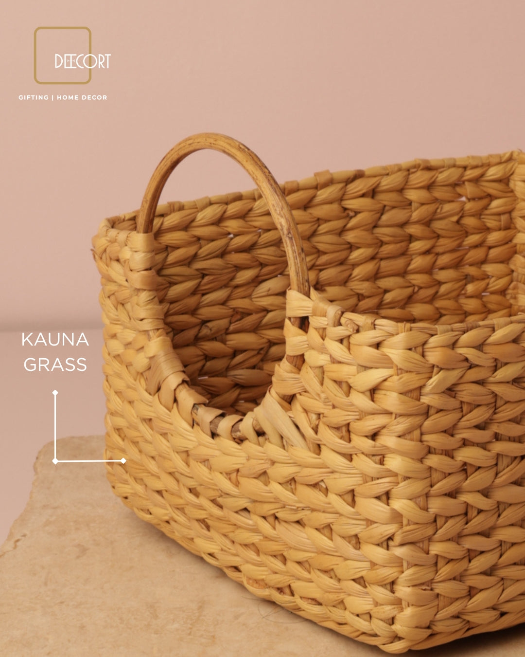 Meadow Cane Classic Basket with Wooden Handle