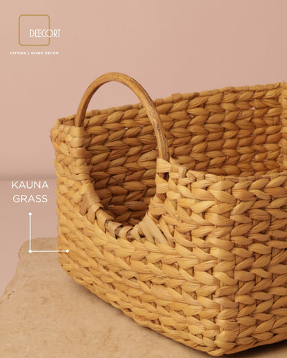 Meadow Cane Classic Basket with Wooden Handle