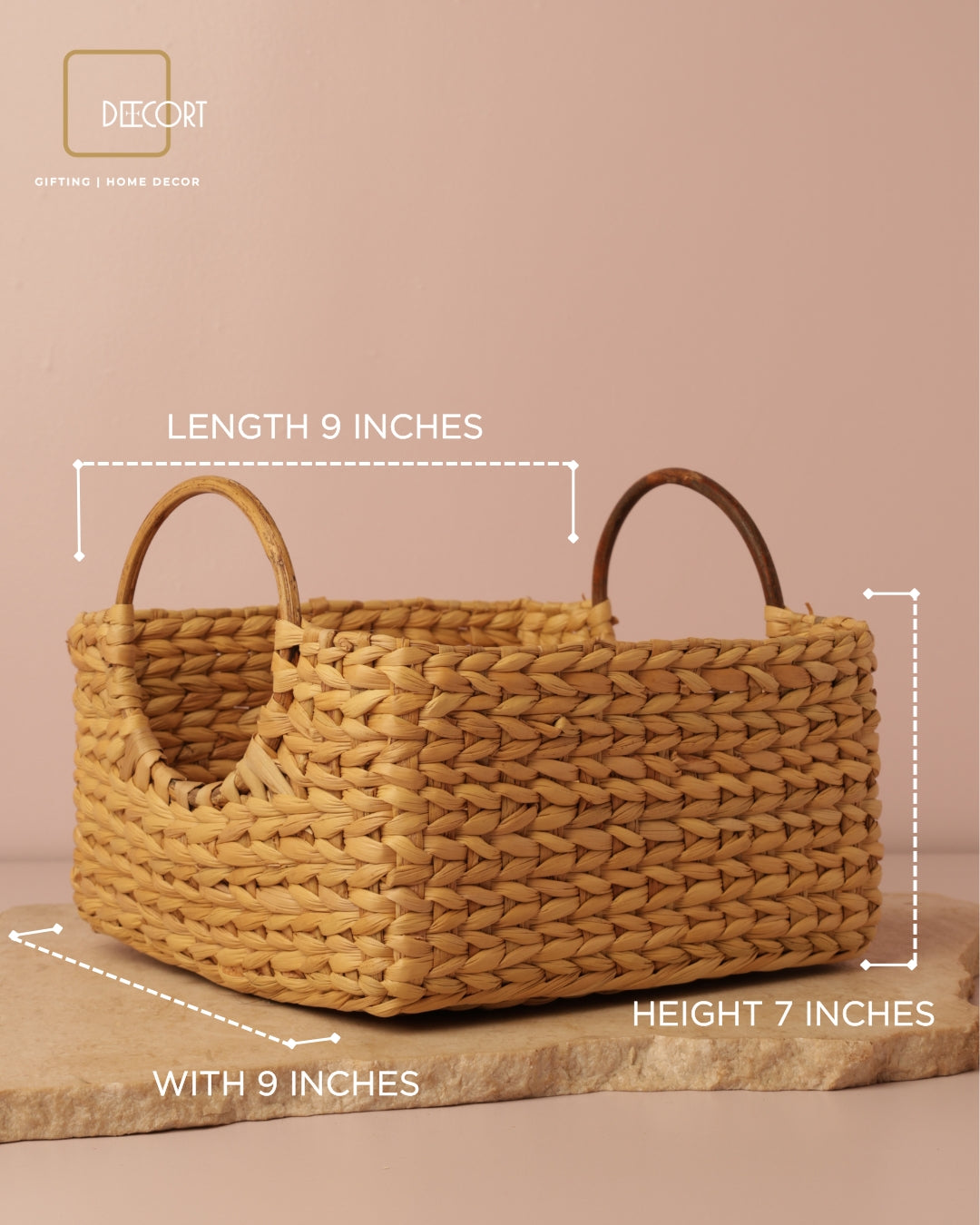 Meadow Cane Classic Basket with Wooden Handle