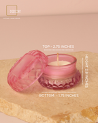Blush Berry Macaron Glass Candle