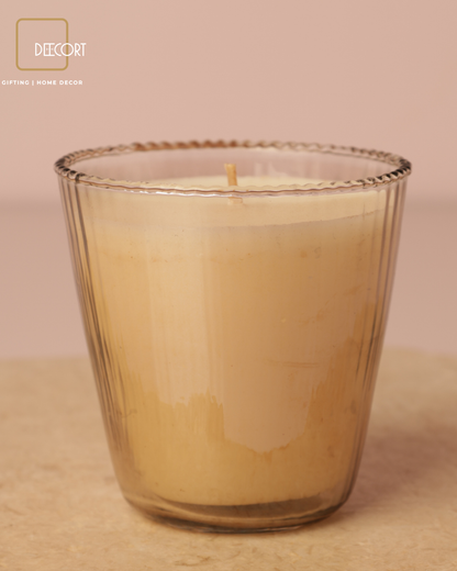 Sea Salt Brown Glass Candle