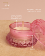 Blush Berry Macaron Glass Candle