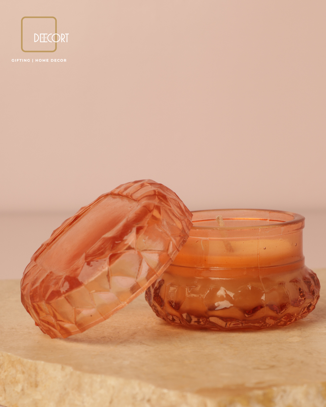 Citrus Bloom Macaron Glass Candle