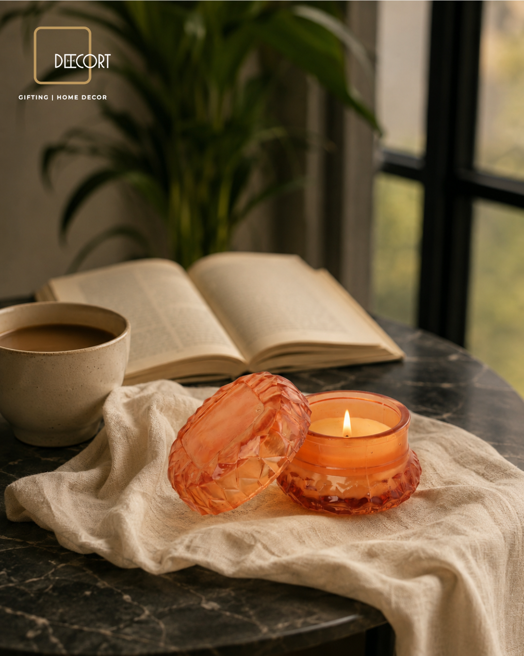 Citrus Bloom Macaron Glass Candle