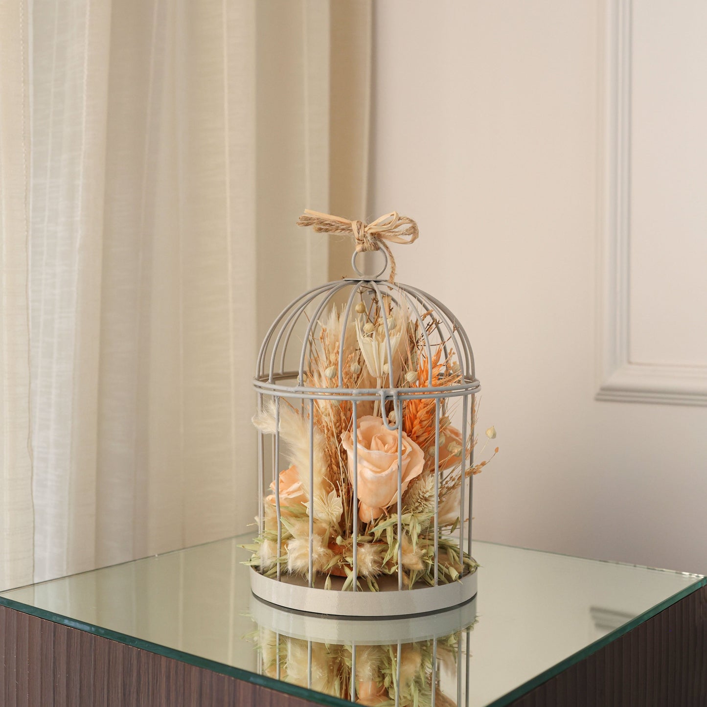 Peach Blossom Floral Cage