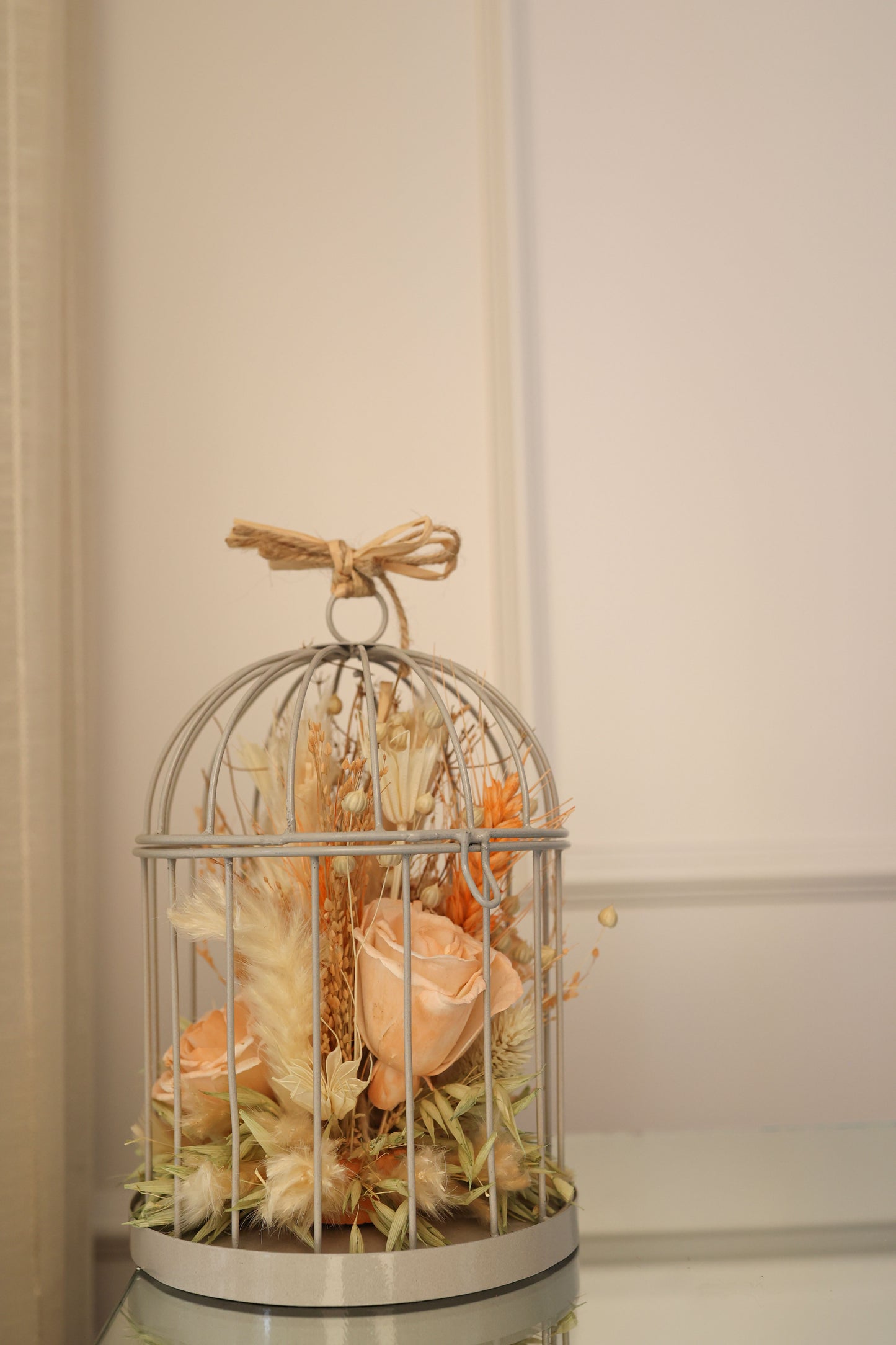 Peach Blossom Floral Cage