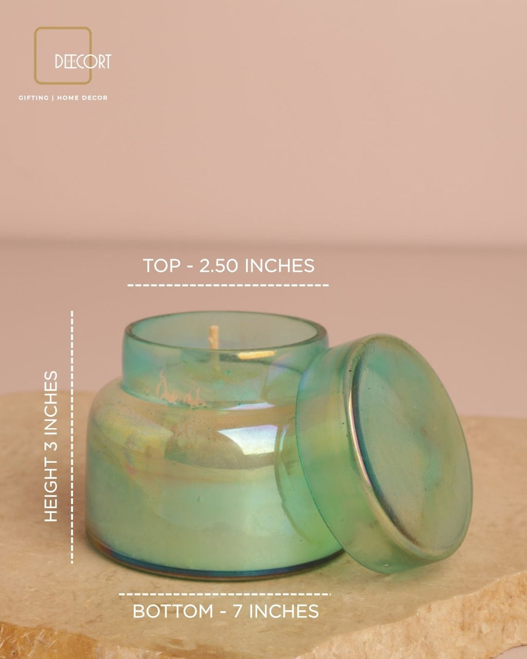 Aqua Berry Glow Glass Candle