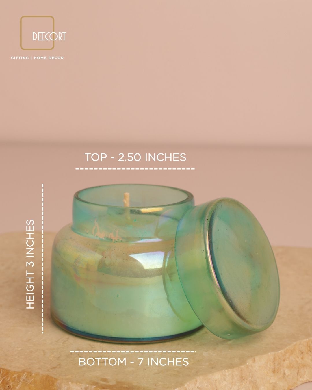 Aqua Berry Glow Glass Candle
