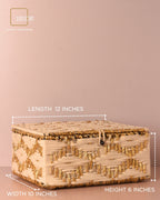 Ivory Gold Weave Gift Box