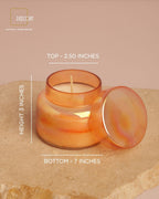 Sunset Glow Orange Glass Candle