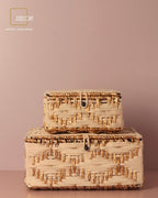 Ivory Gold Weave Gift Box