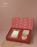 Ivory Elegance Marble Candle, Coaster & Metal Photo Frame Gift Set