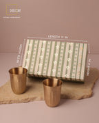 Elegant Curve Brass Glass set of 2