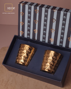 Set of 2 Luxury Gold-Embossed Jasmine-Scented Candles with Wooden Wicks – Premium Fragrance Gift Set (Gift Box Included)
