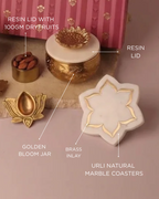 The Ruby Urli Marble & Brass Festive Gift Box