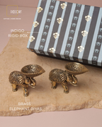 Royal Elephant Brass Diya Set of 2