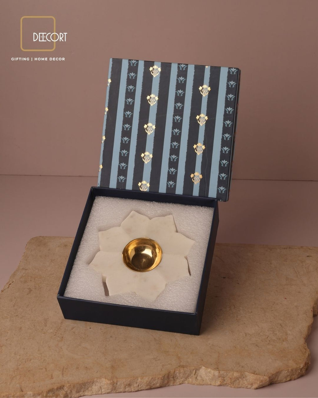 Lotus Marble T-light Holder