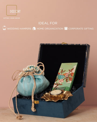 Premium Navy Blue & Gold Gift Box