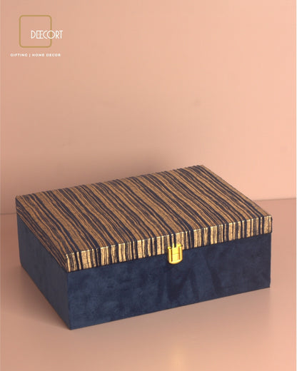 Premium Navy Blue & Gold Gift Box