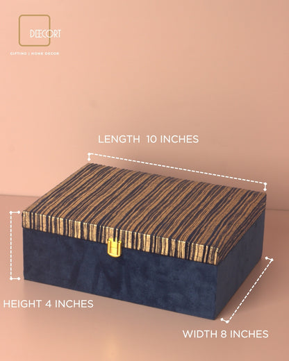 Premium Navy Blue & Gold Gift Box