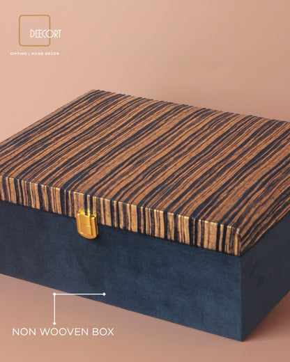 Premium Navy Blue & Gold Gift Box