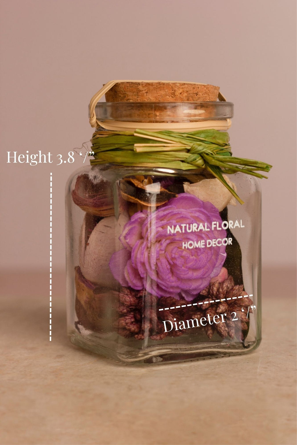 Purple Bloom Glass Potpourri