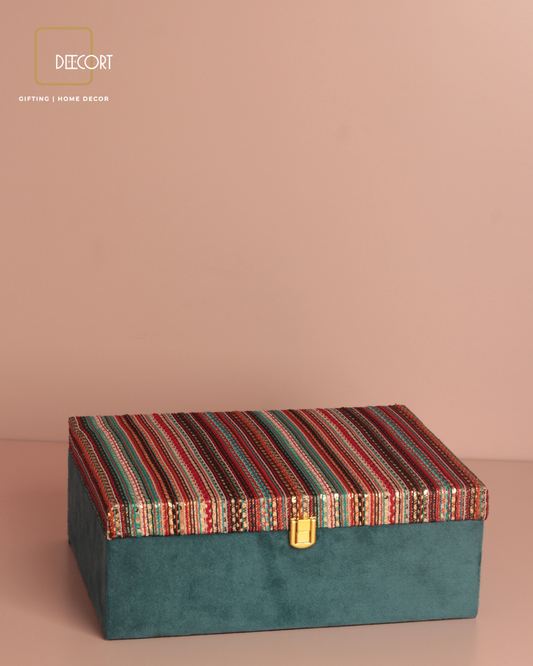 Multicolour Stripe Teal Gift Box