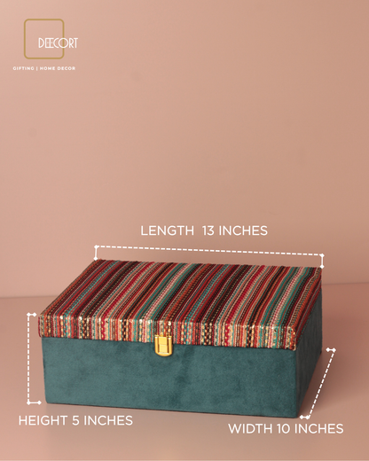 Multicolour Stripe Teal Gift Box