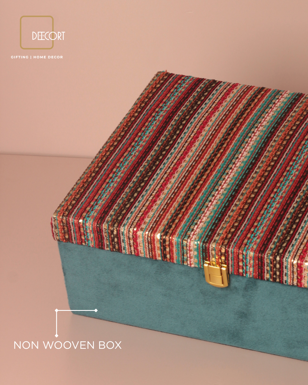 Multicolour Stripe Teal Gift Box