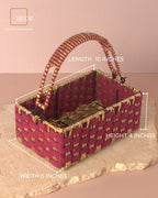 Sangria Gold Rectangle Basket
