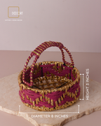 Sangria Gold Round Basket