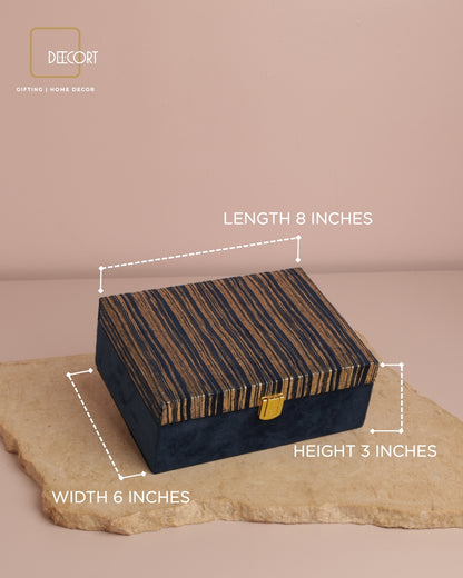 Premium Navy Blue & Gold Gift Box