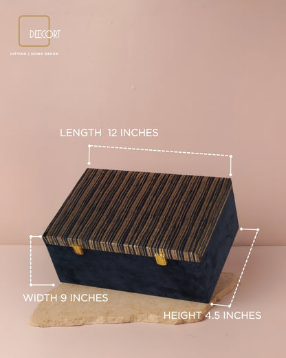 Premium Navy Blue & Gold Gift Box