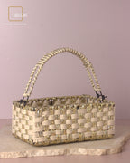 Ivory Gold Rectangle Basket