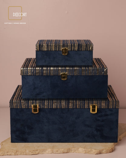 Premium Navy Blue & Gold Gift Box