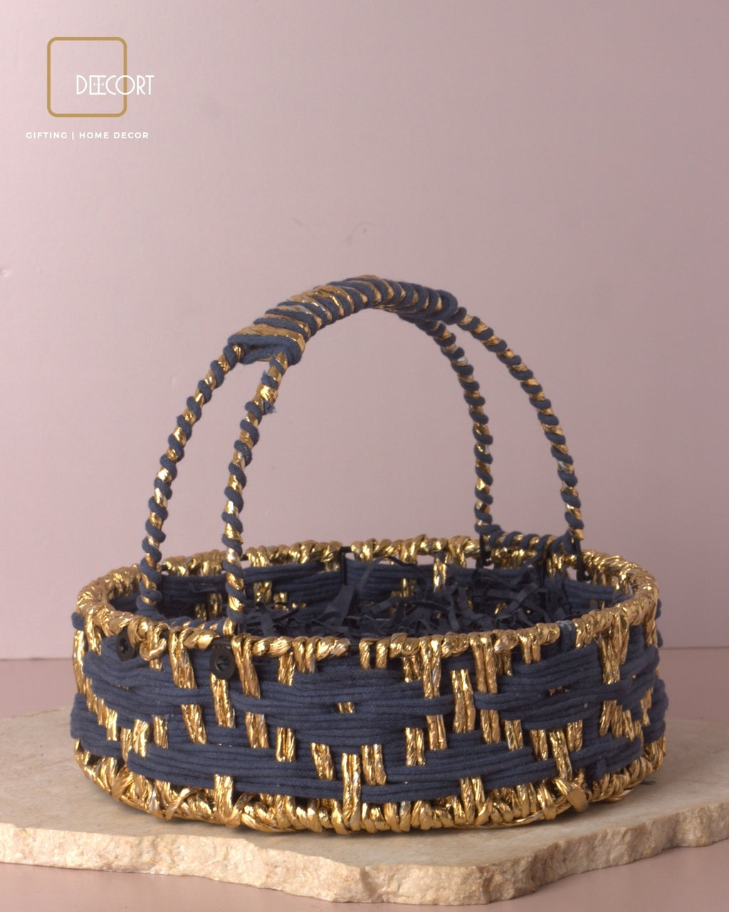 Azure Round Weave Basket