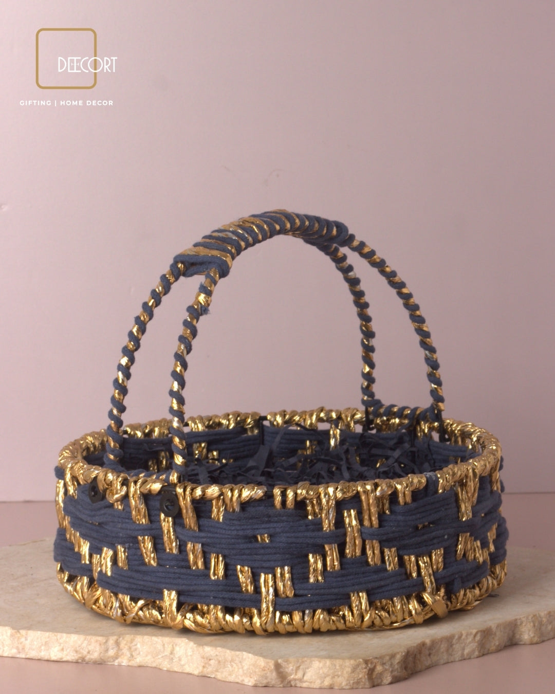 Azure Round Weave Basket