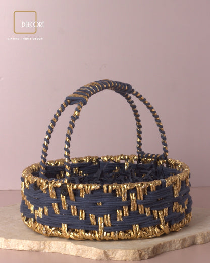 Azure Round Weave Basket